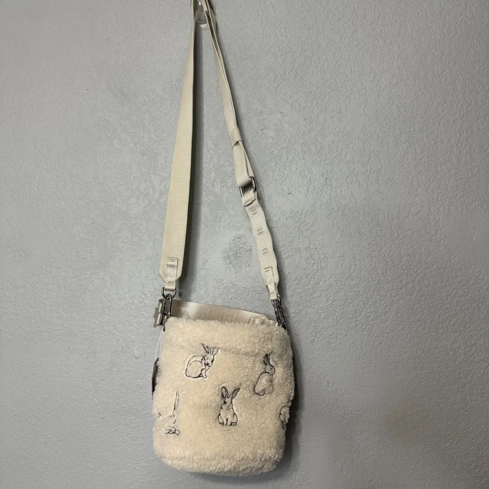 NWT Lululemon Crossbody Bucket Bag Fleece New Year Rabbit White Opal